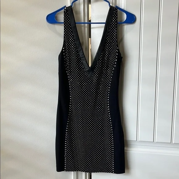 bebe | Dresses | Elegant Black Studded Dress By Bebe | Poshmark